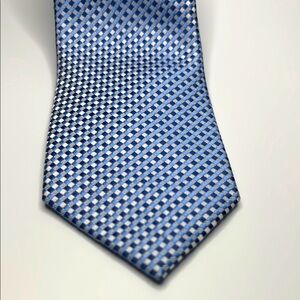 Tommy Hilfiger Blue‎ & Silver Check Necktie 58 1/2”/3” Excellent!